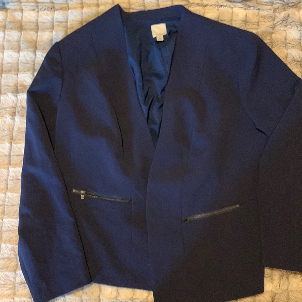 Navy Open Blazer